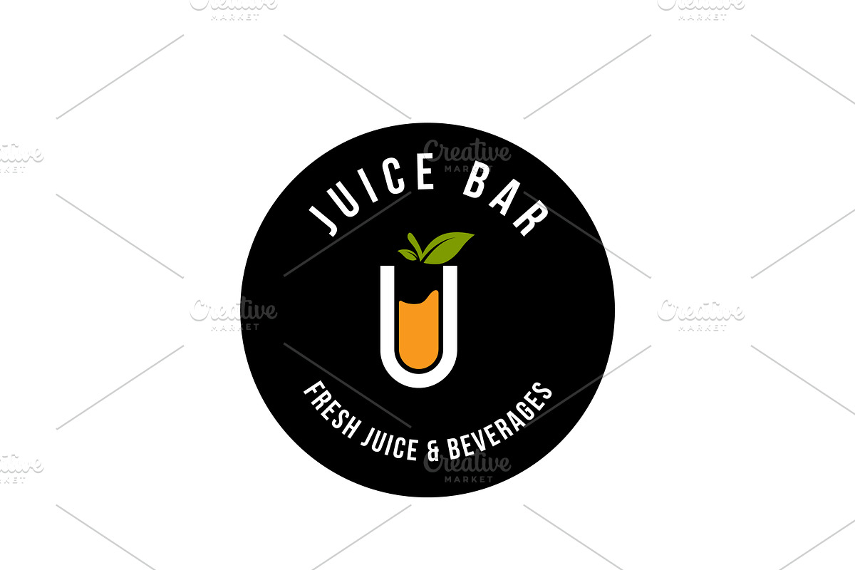 Simple And Minimalist Juice Bar Logo, a Branding & Logo Template by AlvinStd