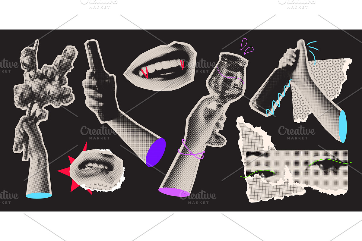 Y2k halftone aesthetic with retro, an Illustration by art PVP - market