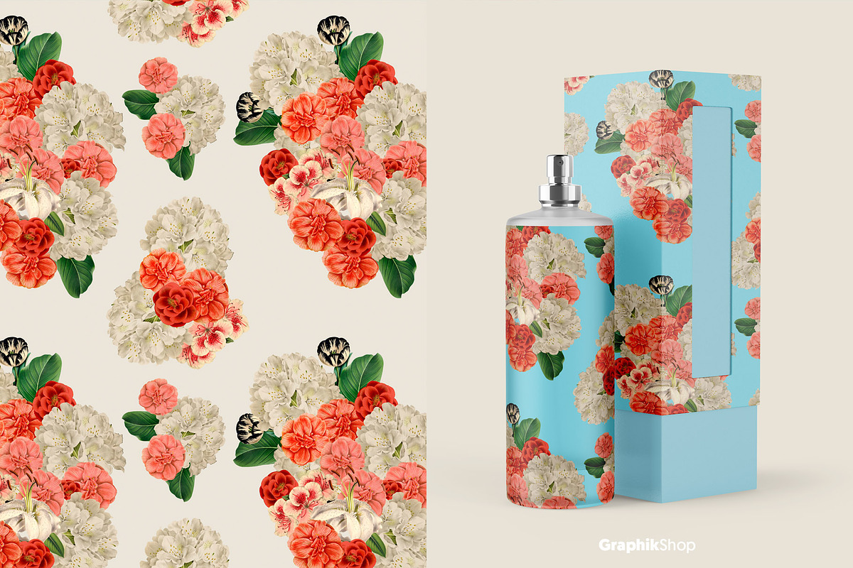 Vintage Summer Flowers Collection, a Pattern Graphic by Chus Moreno Studio (Photo 5 of 17)