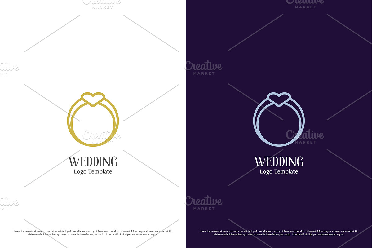 Wedding Ring Logo Design Icon Vector, a Branding & Logo Template by Morvana Crew