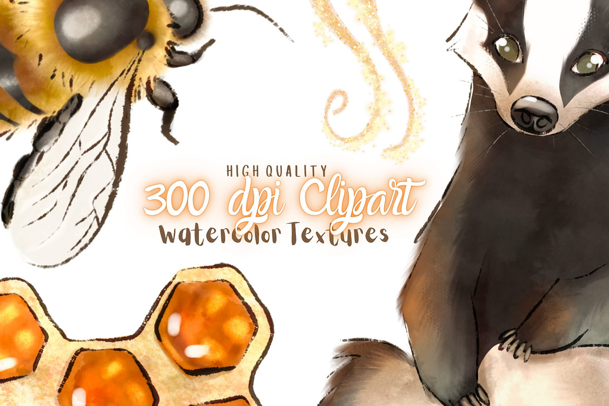 Badger Clipart PNG - Magic Forest, an Animal Illustration by Lenninator Digital (Photo 2 of 8)