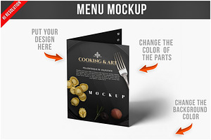 Menu Mockup PSD, a Product Mockup by Bruno's Shop