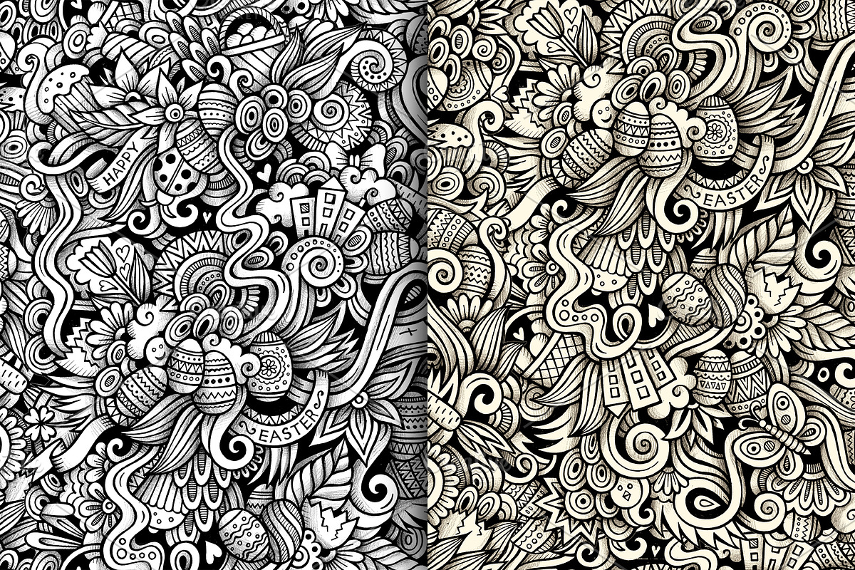 Happy Easter Graphics Patterns, a Pattern Graphic by BALABOLKA (Photo 2 of 6)