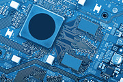 Electronic circuit board close up stock photo containing background and blue, a Technology Photo by RGdesign (Thumbnail 1 of 2)