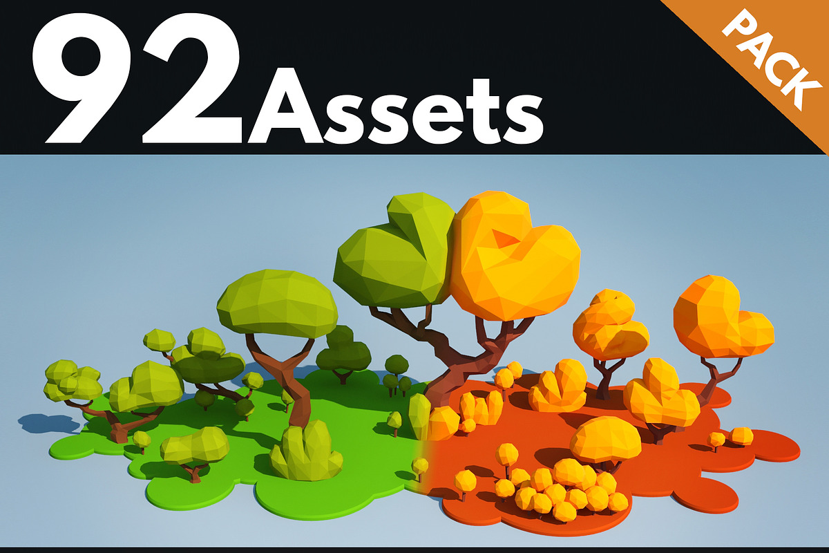 Trees And Bushes, an Environmental 3D Model by Saintpix (Photo 1 of 35)