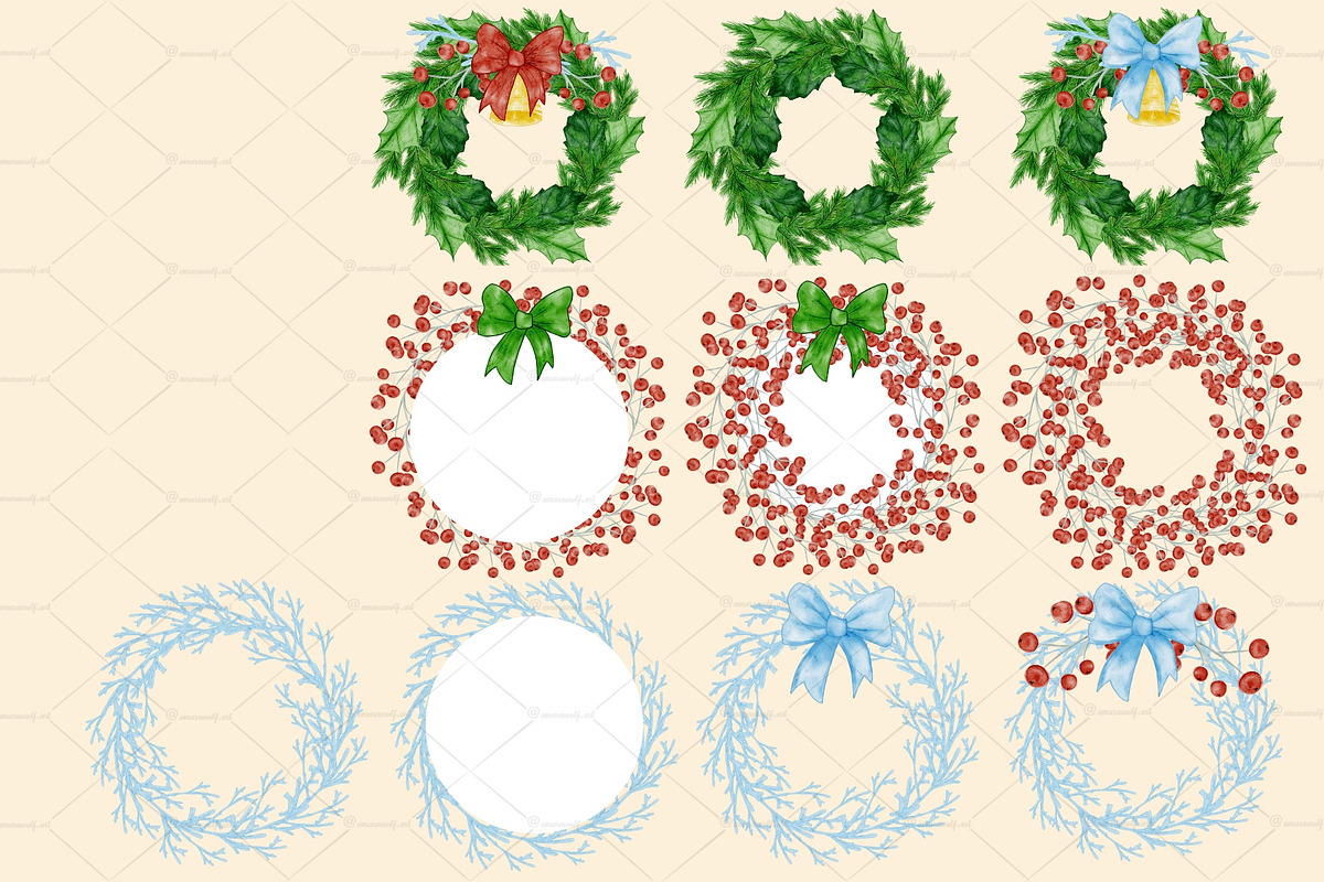 Holiday Pony Clipart & Pattern Bundl, an Object Graphic by Amarawolf's Art (Photo 3 of 13)