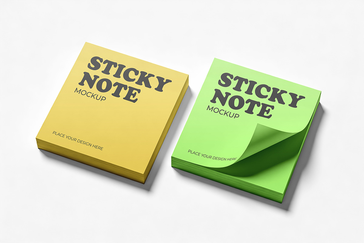 Sticky Note Mockup, a Product Mockup by Pitchlook.Studio