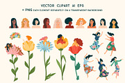 Women are Flowers. Vector collection, a Person Illustration by Nadia Grapes (Thumbnail 2 of 7)
