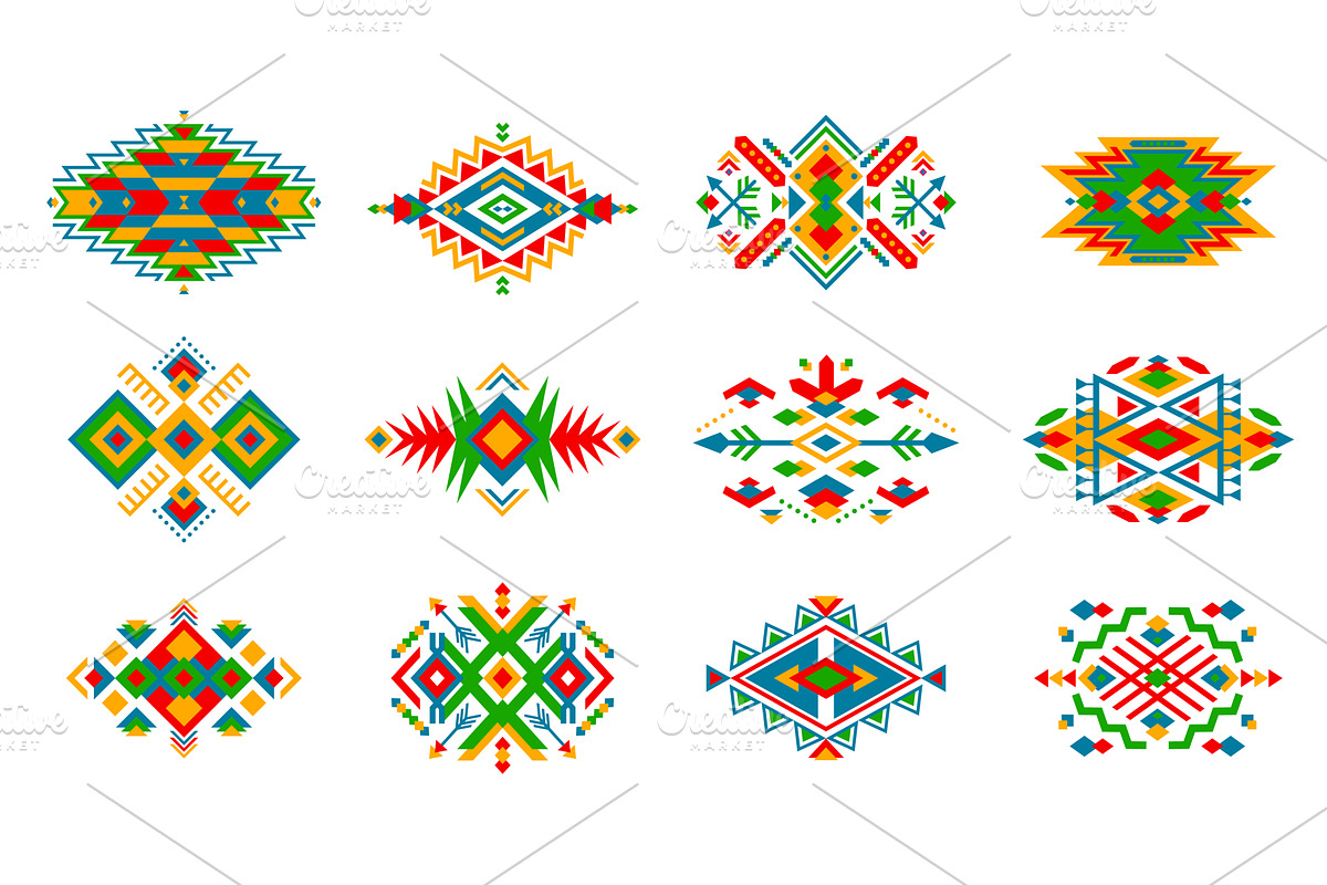 Mexican ethnic tribal motif, a Decorative Illustration by Vector Tradition