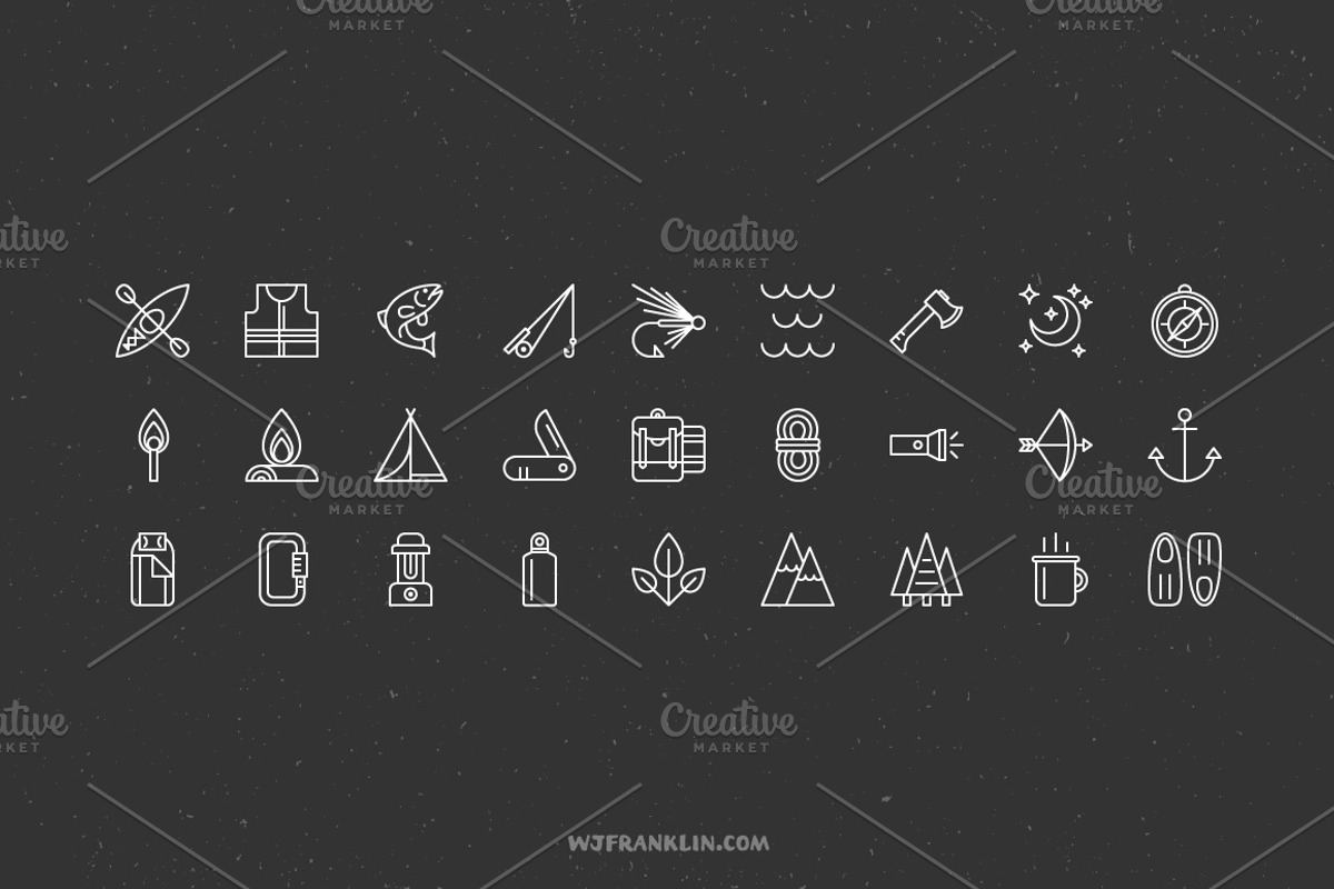 81 Outdoor Adventure Icons, an Icon by Wes Franklin (Photo 3 of 5)