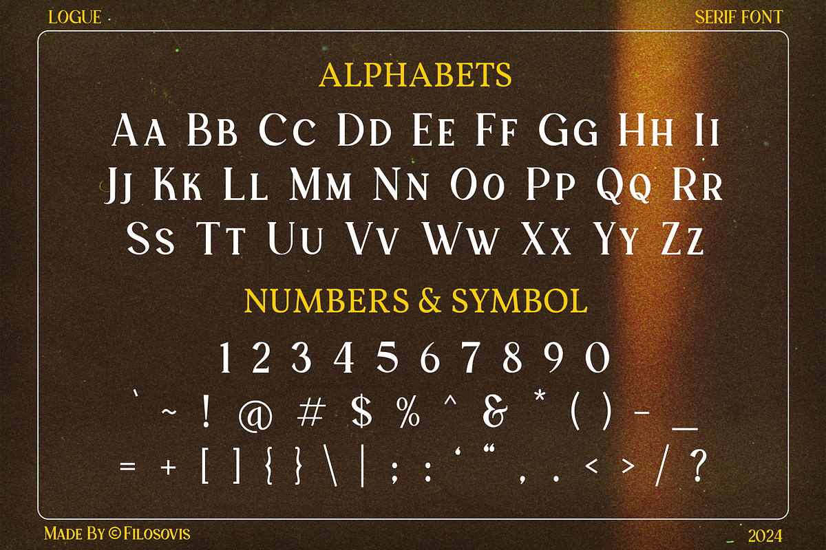 Logue | Serif Font, a Serif Font by filosovis (Photo 2 of 5)
