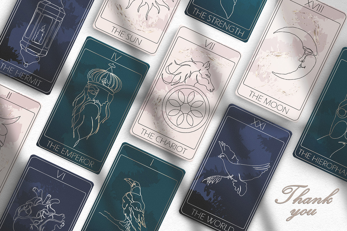 ONE LINE Tarot Deck - 3 colors, an Illustration by Evgenia Pichkur (Photo 19 of 19)