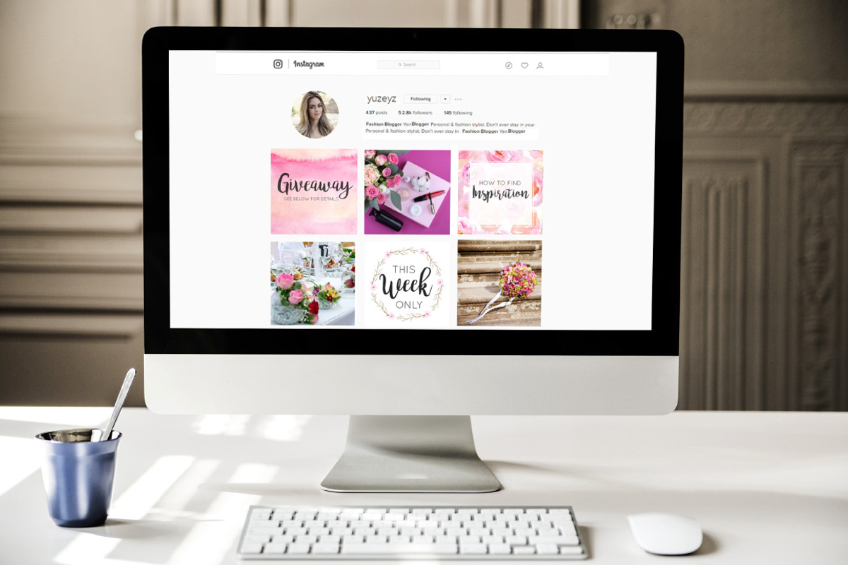 Florals Social Media Graphics, a Templates & Theme by LarysaZabrotskaya (Photo 6 of 7)