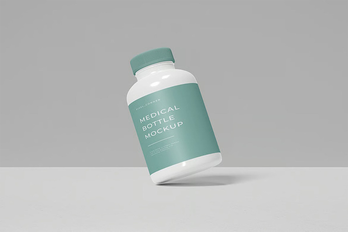 Medical Bottle Mockup, a Packaging Mockup by zpackcreative (Photo 2 of 5)