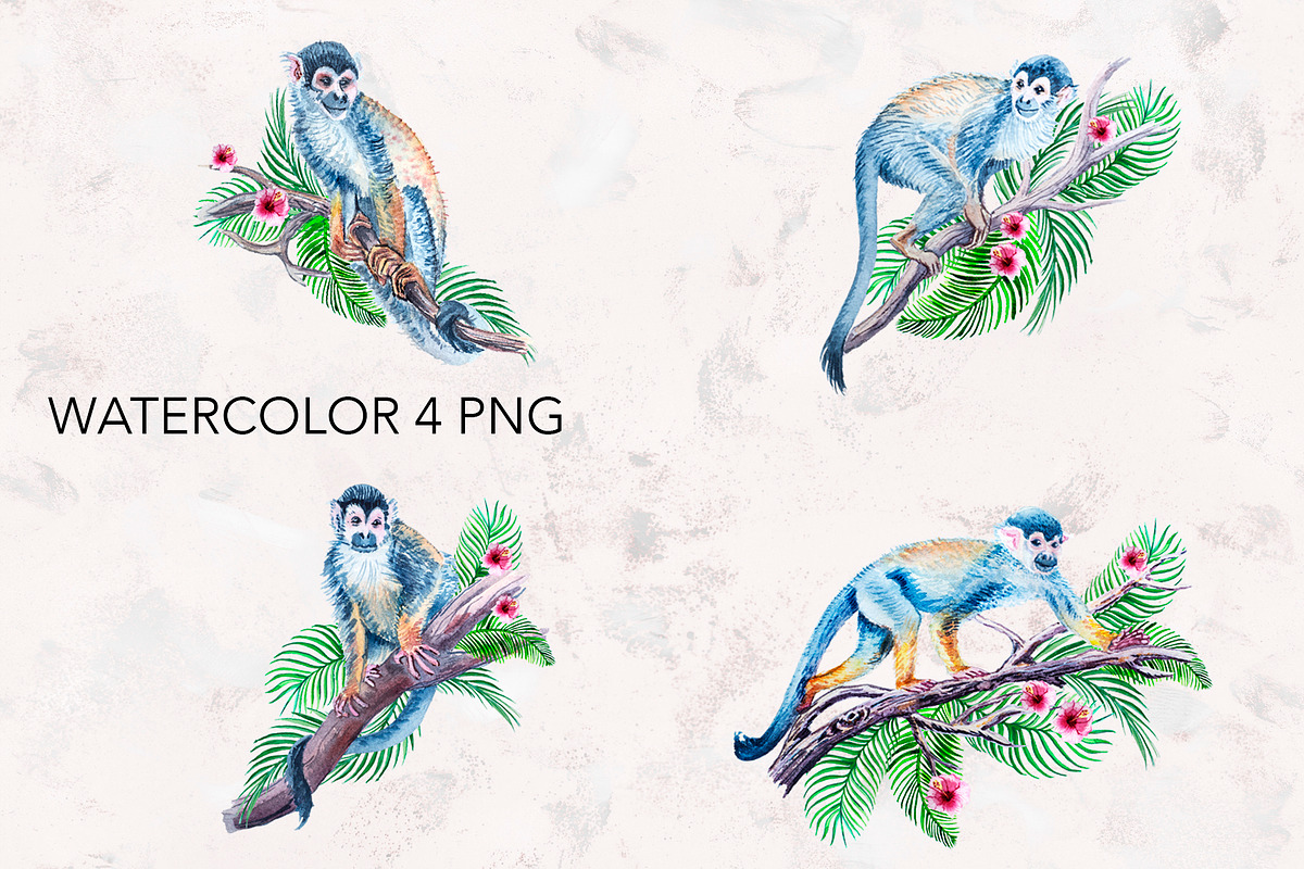 Watercolor Exotic Animals., an Animal Illustration by lilisavelieva (Photo 6 of 7)