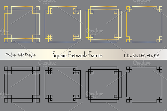 Square Fretwork Frames preview 8