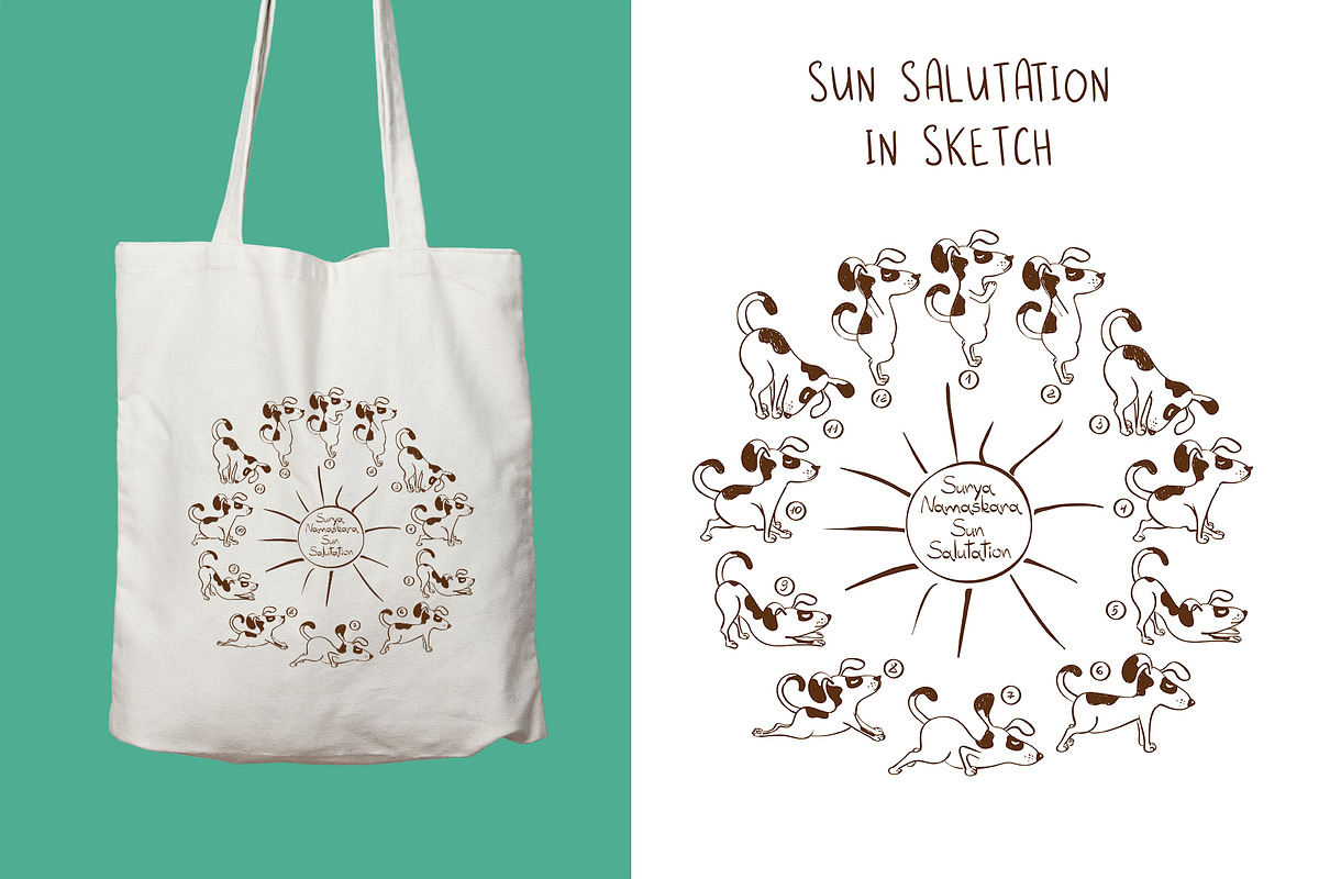 Yoga Dogs, an Animal Illustration by Annakniaz (Photo 5 of 9)
