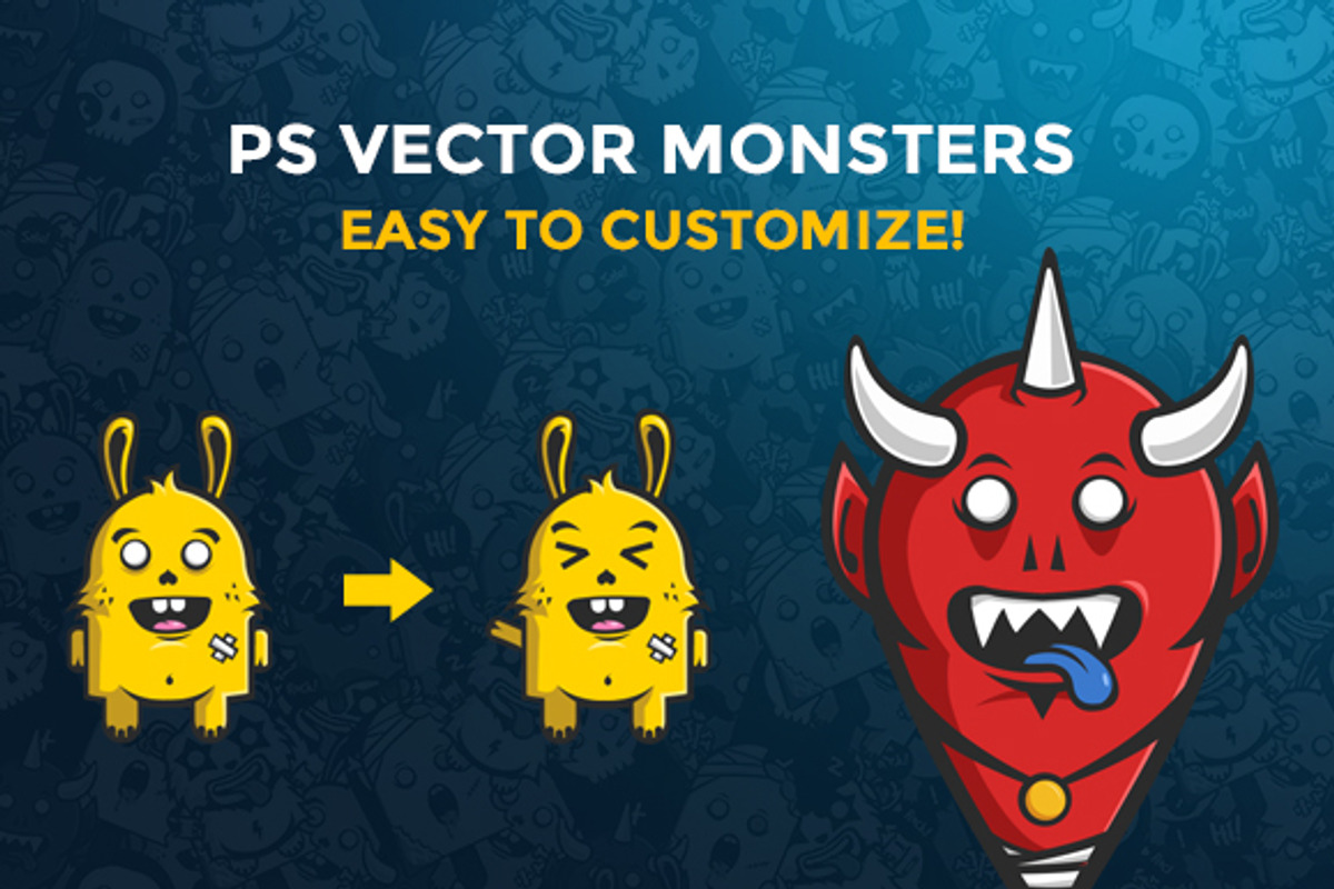 Monsters Badge Set preview 2