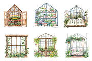 Spring Greenhouse Clipart, an Illustration by CreationArt (Thumbnail 4 of 5)
