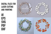 wreath laser cut, an Object Graphic by HelloWood (Thumbnail 1 of 5)