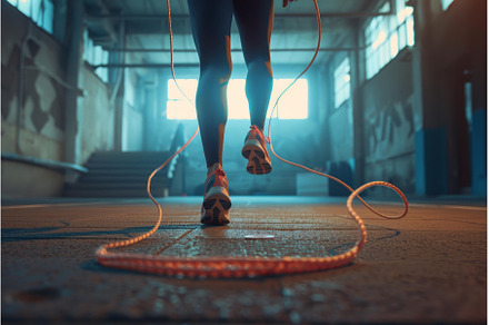 Female athlete is exercising with, a Sports & Recreation Photo by Ylivdesign