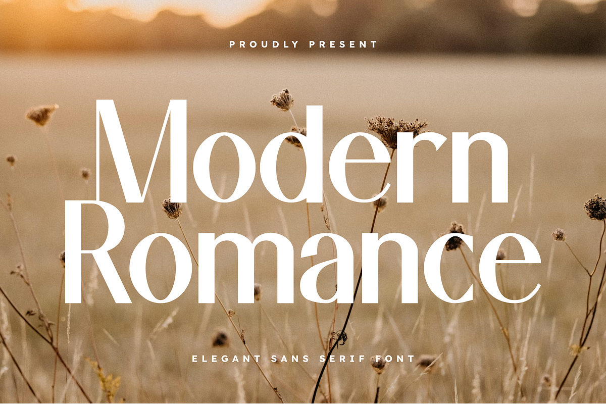Modern Romance | Elegant Luxury Sans, a Sans Serif Font by Masyafi Studio (Photo 1 of 8)