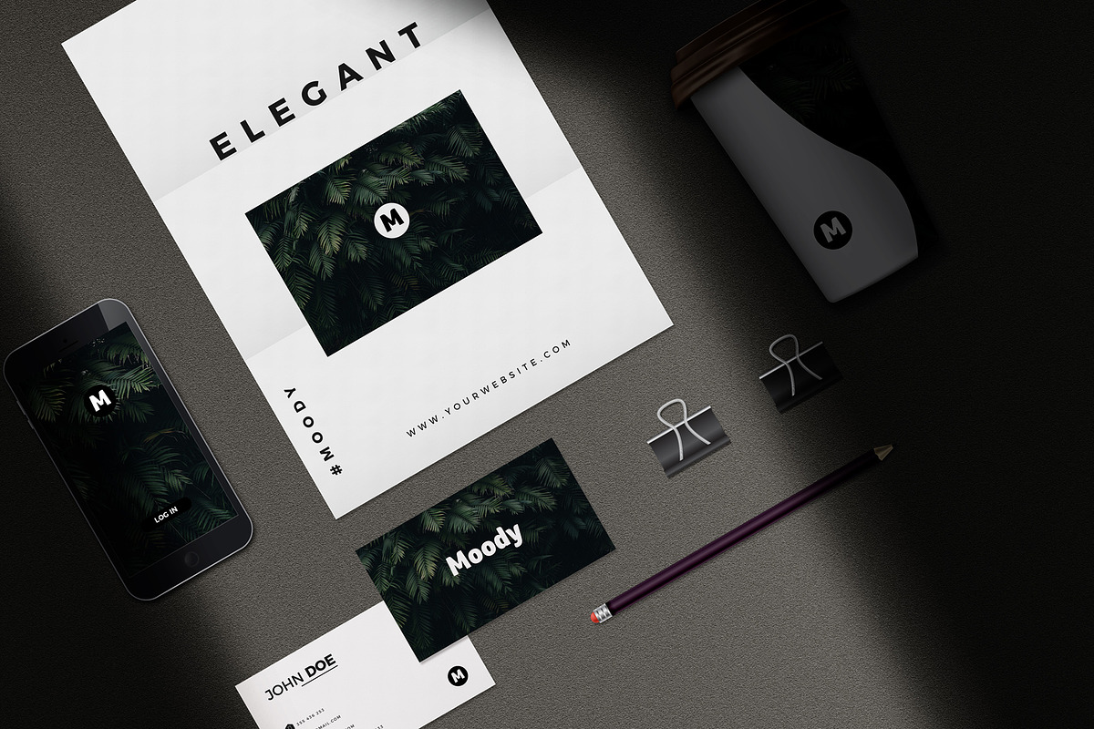Moody Stationery Mockup Bundle, a Print Template by AndrewPixel (Photo 5 of 11)