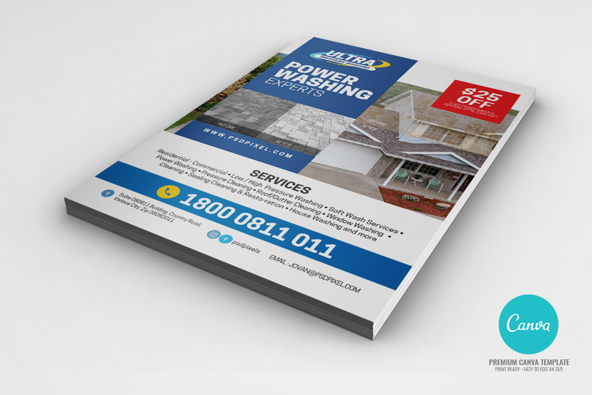 Pressure Cleaning and Washing Flyer, a Flyer Template by PSDPixel (Photo 2 of 4)