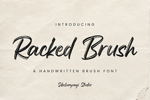 Racked Brush - Handwritten Font