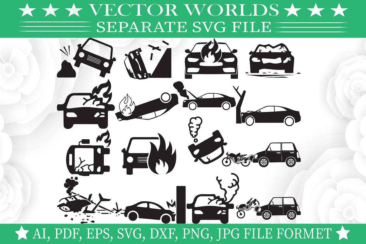 Accident Svg, Accidents, Car Svg, an Object Graphic by VectorWorlds
