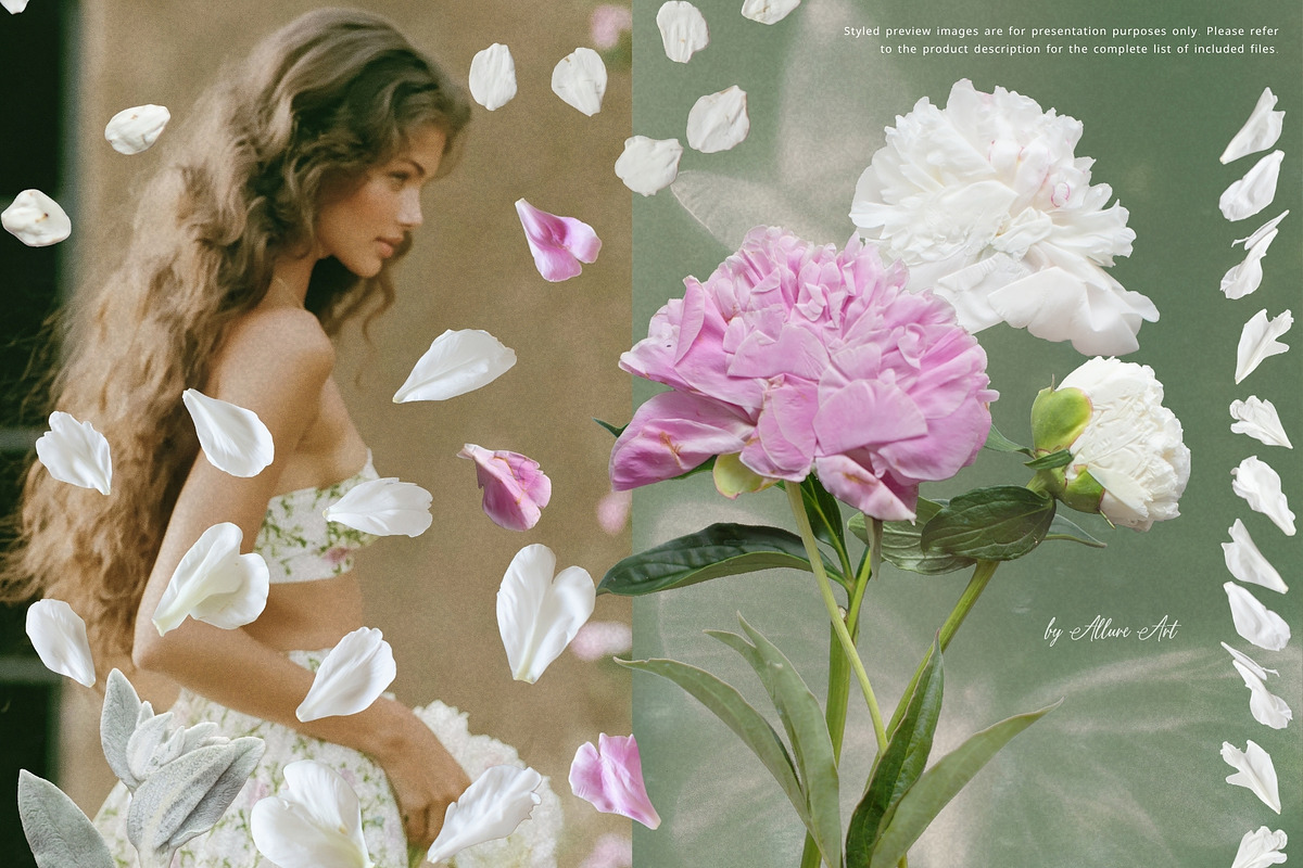 Petals Botanical Overlay Kit & Paper, an Object Graphic by Allure Art (Photo 4 of 22)