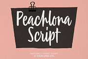 Peachlona Script – Naturally Script, a Handwritten Font by Four Lines Std. (Thumbnail 1 of 10)