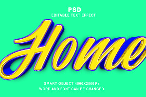 Home PSD 3d Editable Text Effect