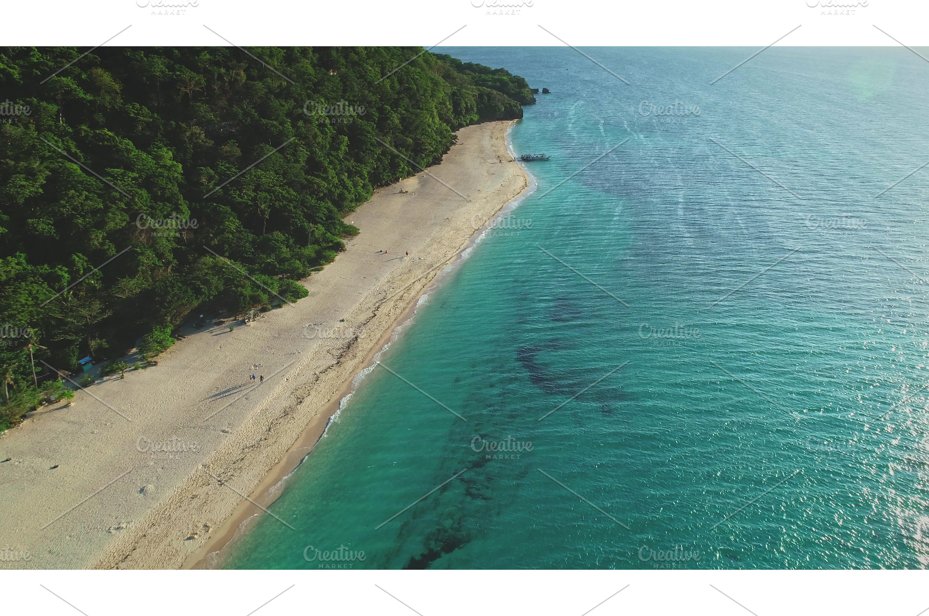 Tropical beach meeting turquoise, a Nature Photo by Goinyk