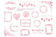 Valentine’s hearts watercolor frames, an Object Graphic by Alena Kurian (Thumbnail 2 of 3)