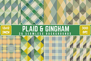 Plaid & Gingham Seamless Pattern, a Background Photo by Ink Gallery