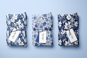 Blue On White Floral Patterns