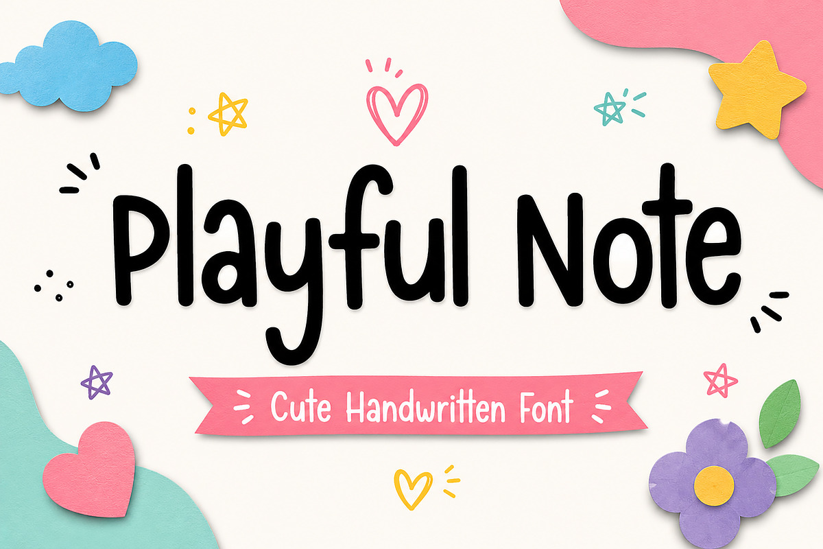 Playful Note, a Handwritten Font by Wow Magic (Photo 1 of 5)