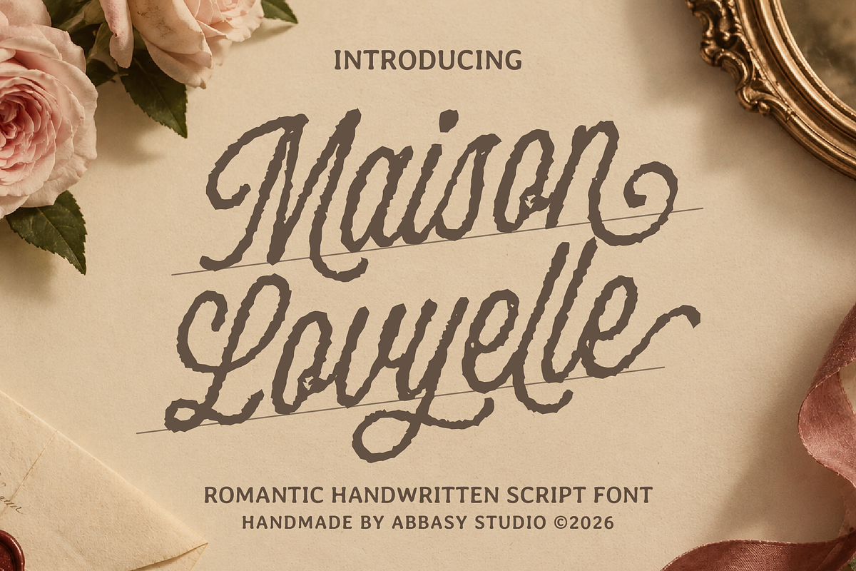 Maison Lovyelle, a Handwritten Font by Abbasy Studio (Photo 1 of 11)