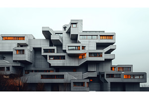 Brutalist Architectural Building