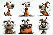 Whimsical Dogs Clipart Bundle, an Illustration by Creative Art (Thumbnail 7 of 10)