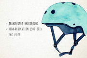 Watercolor Skate Clipart, Skateboard, an Object Graphic by Paulaparaula (Thumbnail 3 of 3)