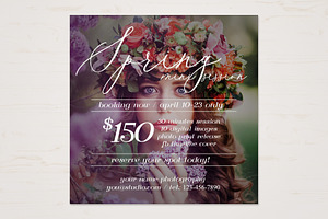 Spring Mini Session Template