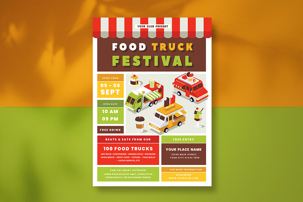 Bundle Food Truck Festival Flyer, a Flyer Template by Totem Design Studio (Photo 4 of 4)