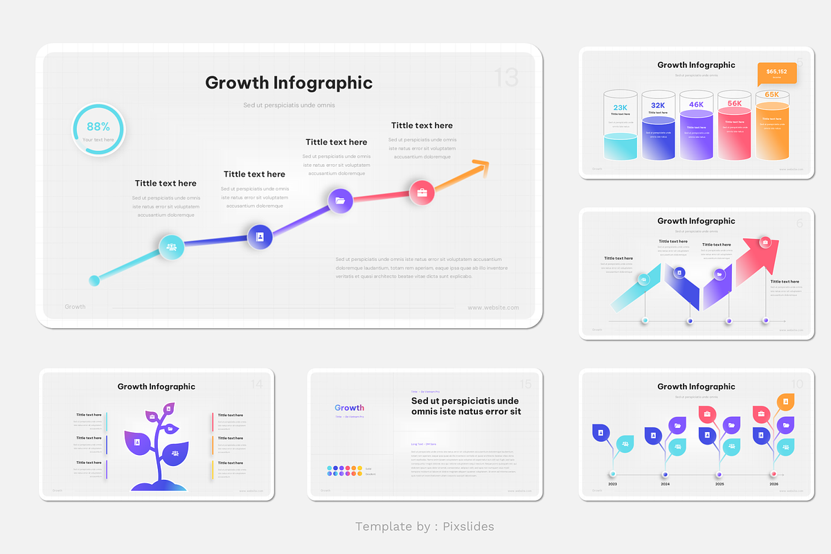 Growth Infographic PowerPoint, a Presentation Template by Pixslides (Photo 6 of 7)