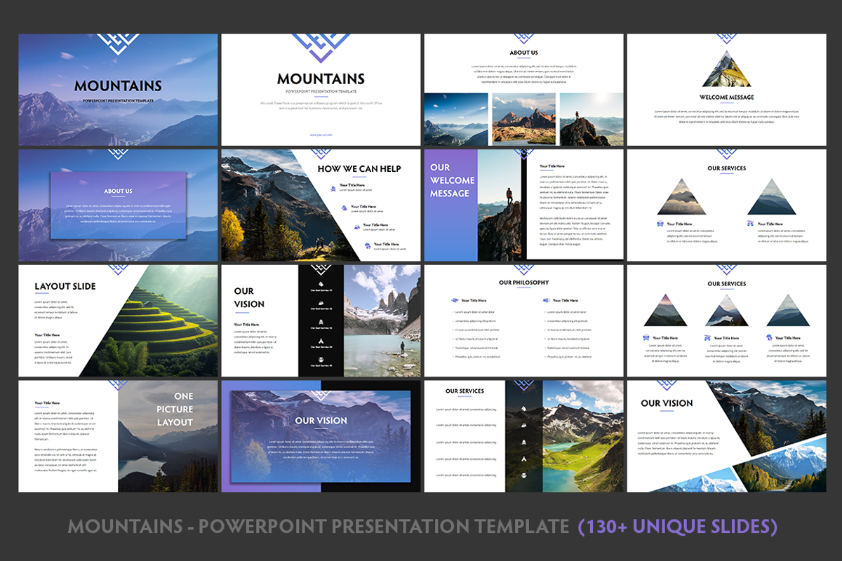 Mountains - Powerpoint Template, a Presentation Template by Helga_Design (Photo 2 of 12)