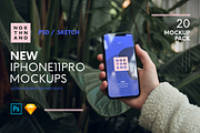 iPhone 11 Pro PSD/SKETCH Mockups, an iPhone Mockup by North&Nano (Thumbnail 1 of 9)