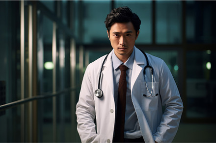 Reliable Man japanese doctor big, a Health & Medical Photo by Ylivdesign