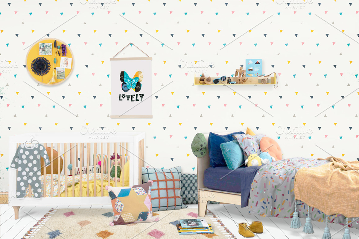 Kids Room Wall/Frame Mock Up 6, a Print Template by Whimsicality (Photo 2 of 4)