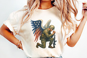 American Soldier Angel Man Praying,, an Illustration by SharpMarketplace (Thumbnail 3 of 9)